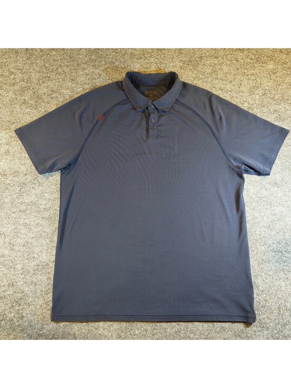 Rhone Men's Gray Performance Athletic Golf Polo Shirt Size Large L